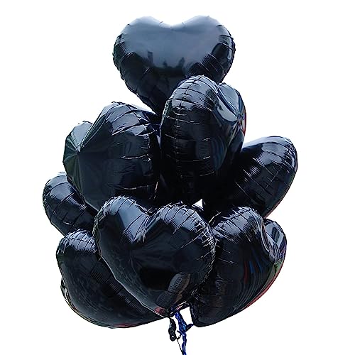 20 Stück schwarz Herzballons Valentinstag 18 Zoll Herzform Heliumballons,Herz Luftballons,Braune Aprikose Love Luftballons,Herz Luftballon von NEWUPZSI