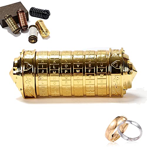 Da Vinci Code Cryptex Geschenk männer Frauen Brief Passwort Code Lock Valentinstag Mini Cryptex Lock Romantische Geburtstags für Weihnachten, Valentinstag von NEWUPZSI