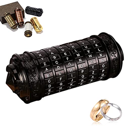 Da Vinci Code Cryptex Schlösser Geschenk männer Frauen Brief Passwort Code Lock Mini Cryptex Lock Romantische Lustige für Frauen Freundin Pärchen Mama Papa von NEWUPZSI