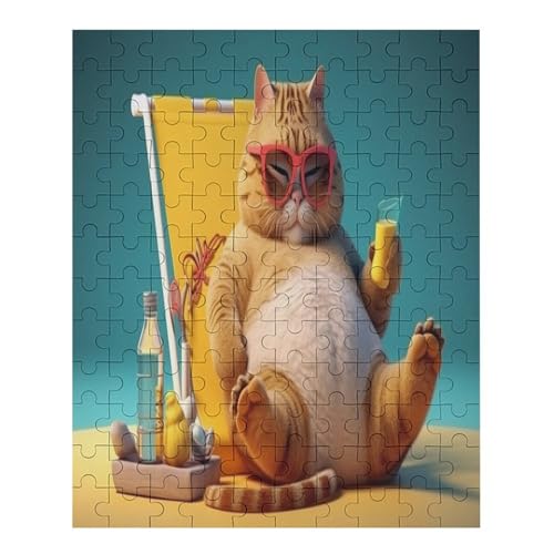 Fat Cat Puzzle 70 PCS - Erwachsenenpuzzle Mit - Geschicklichkeitsspiel Für Die Ganze Familie - Ideal Als Holzpuzzle von NEylim