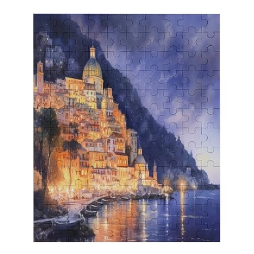 Paradise of Positano 120-teiliges Puzzle-Puzzlespiel Aus Pappe – Entspannungs-Puzzlespiele – Denksport-Puzzle – (, 120 PCS), Hochauflösendes von NEylim
