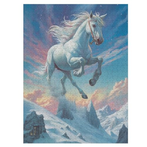 Rainbow Pferd - Sammelpuzzle - - Puzzle 500 PCS, Erwachsenenpuzzle Mit Verstecktem Bild, Medium, Hochauflösendes von NEylim