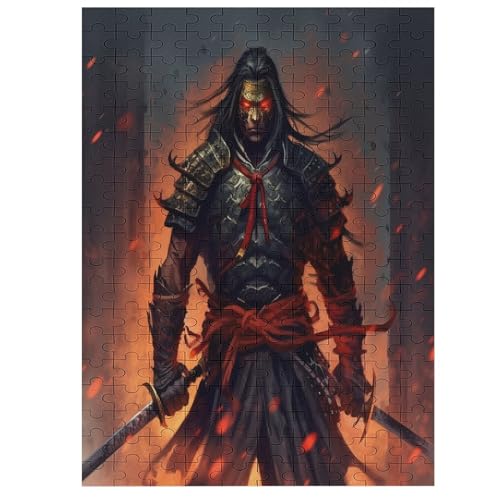 Samurai Warrior - 200 Teile Puzzle – - Hochauflösendes - Gelegenheitsspiel – 200 Teile Holzpuzzle 200 PCS von NEylim