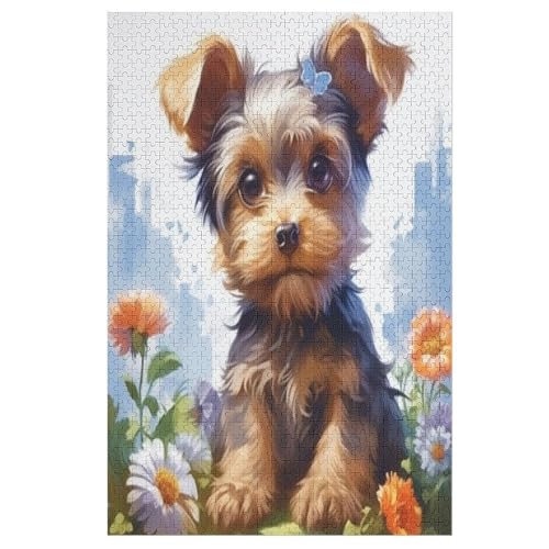 Yorkshire Terrier - 1000 Teile Puzzle – Animal - Hochauflösendes - Gelegenheitsspiel – 1000 Teile Holzpuzzle 1000 PCS von NEylim