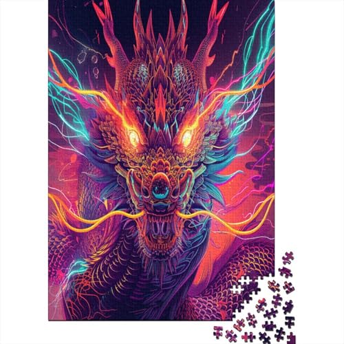 Drache Puzzle 1000 Teile,Puzzle Für Erwachsene, Impossible Puzzle,Puzzle 1000 Puzzle Home DekoRatteion Puzzle,Erwachsenenpuzzle Puzzel 1000pcs (75x50cm) von NFAVZIBNE