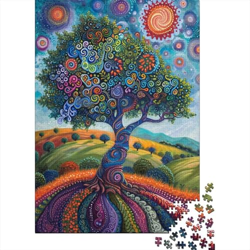 Lebensbaum Puzzlespiel 1000 Teile Puzzle Für Erwachsene Und Kinder Ab 14 Jahren, Puzzle-Motiv Erwachsenen Puzzlespiel Puzzel 1000pcs (75x50cm) von NFAVZIBNE