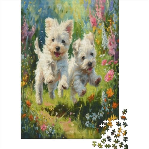 Maltese Hund Puzzle 1000 Teile Puzzle Für Erwachsene Und Kinder Ab 14 Jahren Puzzel 1000pcs (75x50cm) von NFAVZIBNE