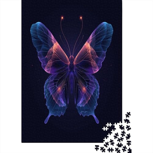 Schmetterling Puzzle 1000 Teile,für Erwachsene, Impossible Puzzle,farbenfrohes Legespiel,GesKükenlichkeitsspiel Für Die Ganze Familie,Erwachsenenpuzzle Puzzel 1000pcs (75x50cm) von NFAVZIBNE