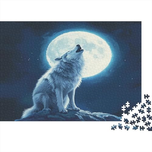 Wolf Puzzle 1000 Teile,Puzzle Für Erwachsene, Impossible Puzzle, GesKükenlichkeitsspiel Für Die Ganze Familie,Puzzle Legespiel- Erwachsenenpuzzle Puzzel 1000pcs (75x50cm) von NFAVZIBNE