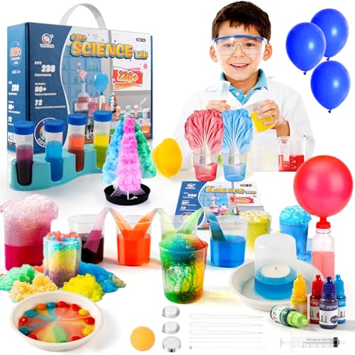 238+ Wissenschaft Experimente Kit für Kinder, STEM Aktivitäten Chemiebaukasten Spielzeug, Labor Experimentierkasten Chemie Set für Jungen Mädchen ab 5-12, Weihnachten Geschenk Geburtstag Geschenkideen von NFOIEIS