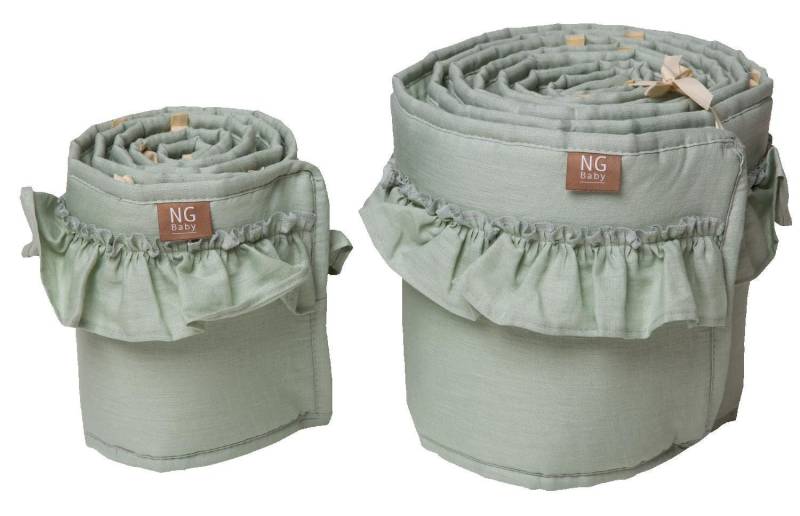 NG Baby Nestchen Beistellbett Rüschen, Sage Green von NG Baby