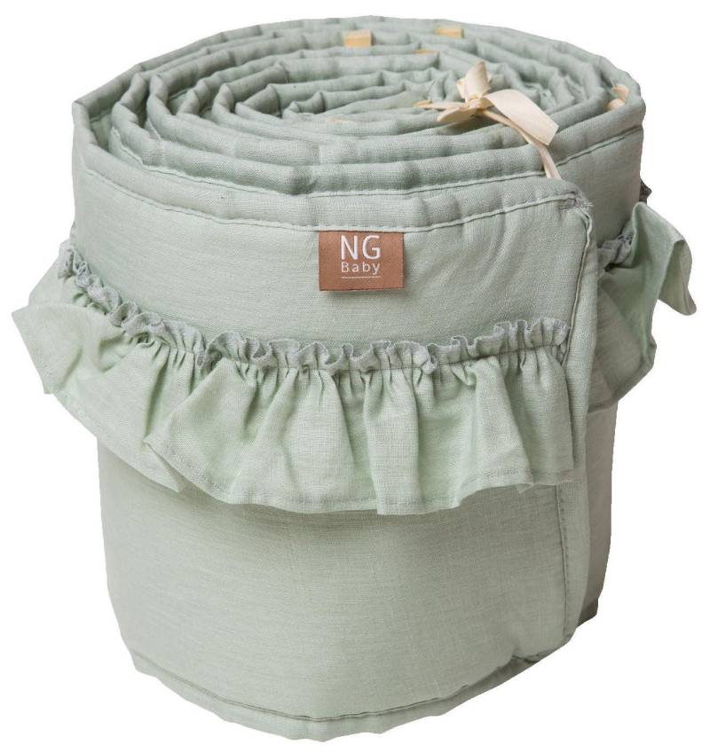 NG Baby Nestchen Gitterbett Rüschen, Sage Green von NG Baby