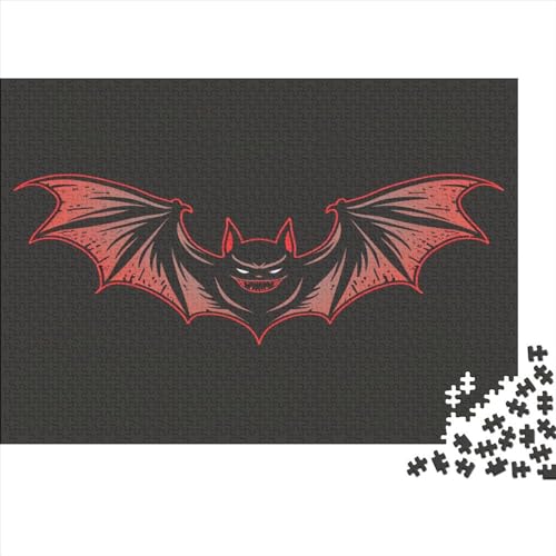 Bats Puzzle für Erwachsene 1000 Teile Holzpuzzle 1000 Teile Spiele Puzzle Dekoration für Zuhause Puzzle Geschenke für Erwachsene Jungen und Mädchen 1000 Stück (75 x 50 cm) von NGCZL9FGD