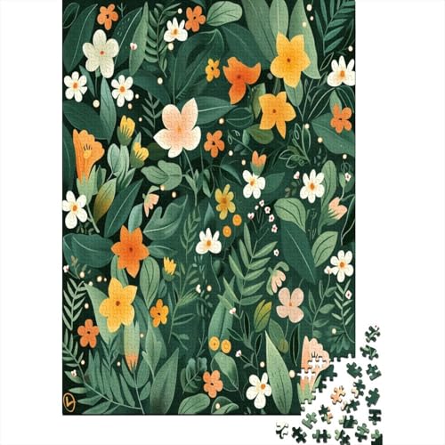 Blumen 1000 Teile Holzpuzzle für Erwachsene, Spielzeug, Lernspiel für Erwachsene, Dekoration für Erwachsene, 1000 Stück (75 x 50 cm) von NGCZL9FGD