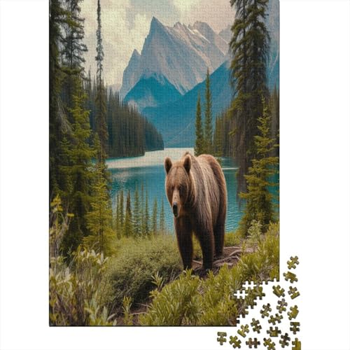 Brown Bär Puzzle, 1000 Teile, 1000 Teile, Erwachsenen-Puzzle, zur Linderung von Stress, intellektuelle Herausforderung für Kinder und Erwachsene, 1000 Teile (75 x 50 cm) von NGCZL9FGD