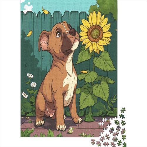 Bulldog Französische Hunde Puzzle für Erwachsene 1000 Teile Geschenk für pädagogisches Spiel und anregende Herausforderung ein Geschenk für alle Frauen und Männer 1000 Teile (75 x 50 cm) von NGCZL9FGD