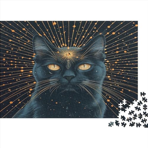 Cat Puzzle 1000 Teile Puzzle für Erwachsene Holzpuzzle Lernspiel Für Erwachsene Herausforderung Spielzeug Geschenk Für Alle Frauen Und Männer 1000 Stück (75x50cm) von NGCZL9FGD