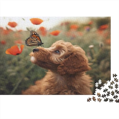 Cockapoo Puzzle 1000 Teile, Puzzle mit 1000 Teilen für Erwachsene, Jigsaw Puzzle 1000 Teile, Puzzle für Erwachsene, Puzzle für Kinder, klassische Puzzles 1000 Stück (75 x 50 cm) von NGCZL9FGD