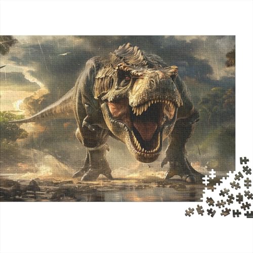 Dinosaur Jigsaw Puzzle 1000 Teile für Wohnkultur Lernspiel Für Zuhause Und Erwachsene Herausforderung Spielzeug 1000 Teile 1000 Teile (75x50cm) von NGCZL9FGD