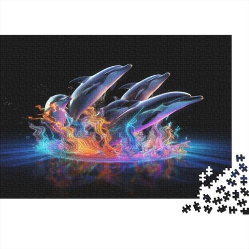 Dolphin Puzzles, Puzzle 1000 Teile, Puzzle für Erwachsene, Puzzle Landschaften, Puzzle mit hochwertigem Druck, 1000 Stück (75 x 50 cm) von NGCZL9FGD