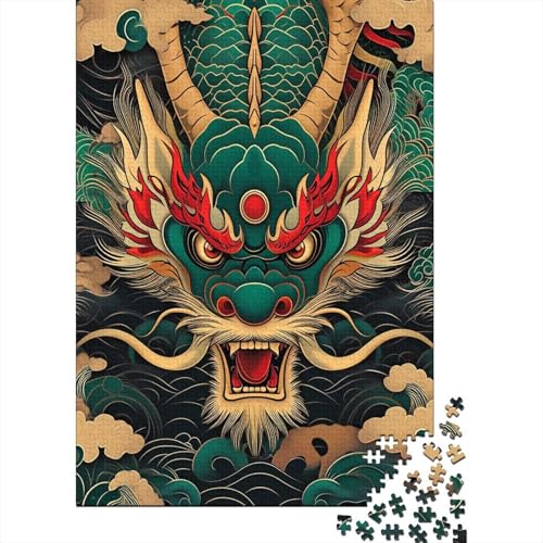 Drachenpuzzle für Erwachsene, 1000-teiliges Puzzlespiel für Erwachsene, 1000-teiliges Puzzlespiel, herausforderndes Puzzlespiel, 1000 Teile (75 x 50 cm) von NGCZL9FGD