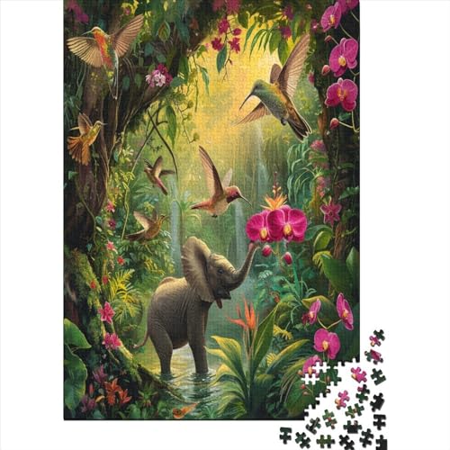 Dschungel-Szene, 1000-teiliges Puzzle für Erwachsene, Lernspiel, 1000 Teile, Dekoration des Schweins, Puzzle, Männer und Frauen, 1000 Stück (75 x 50 cm) von NGCZL9FGD