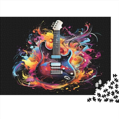 Guitar Puzzles, Puzzle 1000 Teile, Puzzle für Erwachsene, Puzzle Landschaften, Puzzle mit hochwertigem Druck, 1000 Stück (75 x 50 cm) von NGCZL9FGD