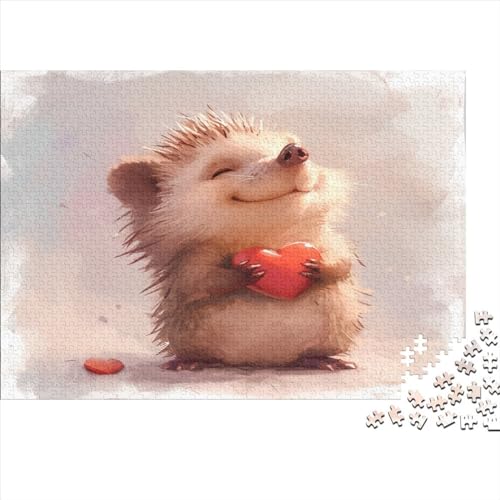 Hedgehog Puzzle für Erwachsene Puzzle mit 1000 Teilen für Erwachsene anspruchsvolles Puzzlespiel für Frauen, Geschenke für Männer 1000 Stück (75 x 50 cm) von NGCZL9FGD