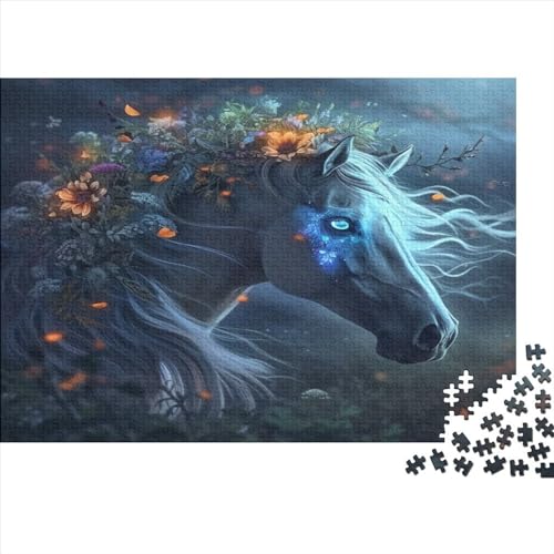 Horse Puzzle 1000 Teile Puzzle Für Erwachsene Holzpuzzle Lernspiel Für Erwachsene Herausforderung Spielzeug Geschenk Für Alle Frauen Und Männer 1000pcs (75x50cm) von NGCZL9FGD