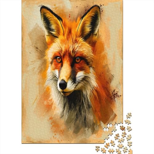 Jungle Fuchs 1000 Teile Unmögliches Puzzle, Geschicklichkeitsspiel, Spiel für die ganze Familie, Puzzle, Puzzle, Dekoration, Schwein, 1000 Stück, 75 x 50 cm von NGCZL9FGD