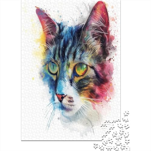 Katzenpuzzle für Erwachsene, 1000 Teile, nachhaltig, Lernspielzeug, für Erwachsene, tolles Geschenk für alle Erwachsenen, 1000 Teile (75 x 50 cm) von NGCZL9FGD