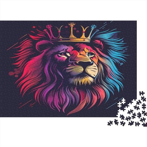 Lion Puzzle 1000 Teile Puzzle Für Erwachsene Holzpuzzle Lernspiel Für Erwachsene Herausforderung Spielzeug Geschenk Für Alle Frauen Und Männer 1000pcs (75x50cm) von NGCZL9FGD