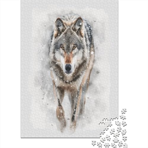 Lobo Puzzle für Erwachsene, 1000 Teile, nachhaltig, aus Holz, Spiele herausfordernd, pädagogisches Puzzle, unmöglich, Dekoration des Schweins, 1000 Stück (75 x 50 cm) von NGCZL9FGD