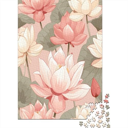 Lotus Puzzle 1000 Teile Schweinedekoration Lernspiel für Schwein Erwachsene Herausforderung Spielzeug 1000 Teile 1000 Teile (75x50cm) von NGCZL9FGD