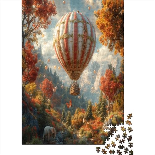 Luftballon Aerostat Puzzle 1000 Teile für Erwachsene Holzpuzzle Set 1000 Teile Lustiges Puzzle Set für die Dekoration des Schweins 1000 Teile (75x50cm) von NGCZL9FGD