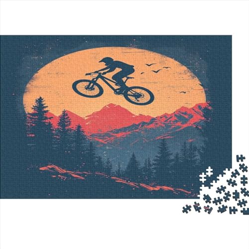 Mountain Cycling Klassisches Puzzle 1000 Teile für Erwachsene, Jigsaw Puzzles Kinder, Puzzle Dekompressionsspielzeug Intellektuell Pädagogisch Lustig Spiel für Familien 1000 Stück (75 x 50 cm) von NGCZL9FGD