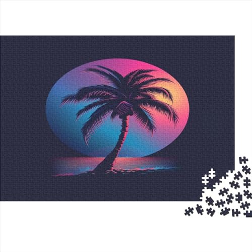 Palm Tree Puzzle 1000 Teile Puzzle 1000 Teile für Erwachsene Pädagogisches Puzzle anspruchsvolles Spiel für Erwachsene Wohnkultur 1000 Stück (75 x 50 cm) von NGCZL9FGD