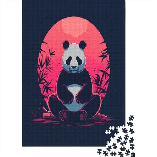 Panda Puzzle 1000 Teile Schweinedekoration Lernspiel für Schwein und Erwachsene Herausforderung Spielzeug 1000 Teile 1000 Teile (75x50cm) von NGCZL9FGD