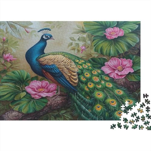 Peacock Puzzles, Puzzle 1000 Teile, Puzzle für Erwachsene, Puzzle - Hochwertiger Druck, 1000 Stück (75 x 50 cm) von NGCZL9FGD