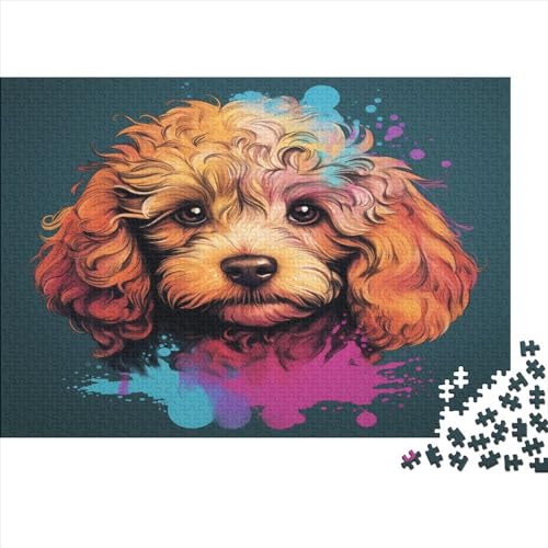 Poodle 1000 Stück Erwachsene Puzzle Spiele Entspannung und Intelligenz Puzzle für Familienspiel Geschenk Für Liebe Und Freund Nachhaltiges Holzpuzzle 1000 Stück (75 x 50 cm) von NGCZL9FGD