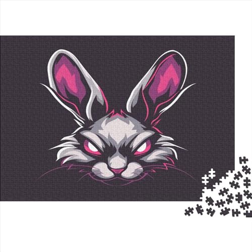 Rabbit Klassisches Puzzle 1000 Teile für Erwachsene, Jigsaw Puzzles Kinder, Puzzle Dekompressionsspielzeug Intellektuell Pädagogisch Lustig Spiel für Familien 1000 Stück (75 x 50 cm) von NGCZL9FGD