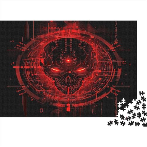 Skull Erwachsene Puzzle 1000 Teile anspruchsvolles Mini-Puzzle für Erwachsene Artwork Jigsaw Puzzle Familie Game Dekoration 1000 Stück (75 x 50 cm) von NGCZL9FGD