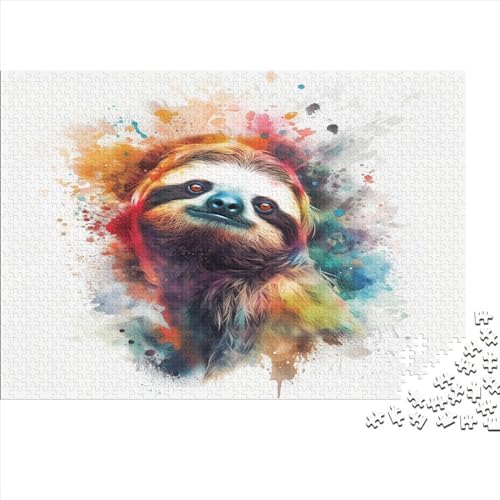 Sloth Puzzle 1000 Teile für Erwachsene Puzzle 1000 Teile Lernspiele Heimdekoration Puzzle Beste Geschenke Für Männer Und Frauen 1000 Stück (75 x 50 cm) von NGCZL9FGD