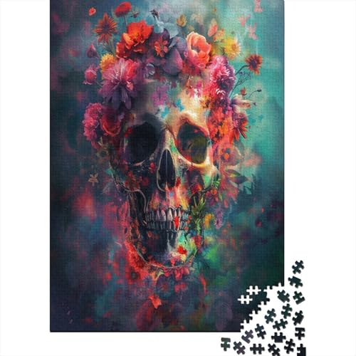 Totenkopf-Puzzle, 1000 Teile, für Erwachsene, 1000 Teile, ein herausforderndes Puzzlespiel für Männer und Frauen, 1000 Teile (75 x 50 cm) von NGCZL9FGD