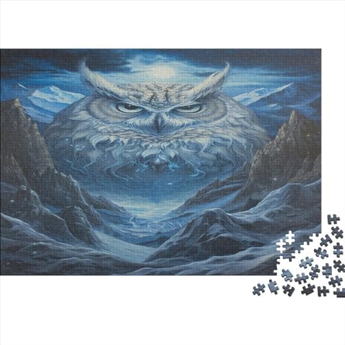 White Owl Puzzle 1000 Teile für Erwachsene Familie Spielzeug Puzzle Lernspiele Stressabbau Einzigartiges Puzzle Dekor und Geschenke für Zuhause 1000 Stück (75 x 50 cm) von NGCZL9FGD