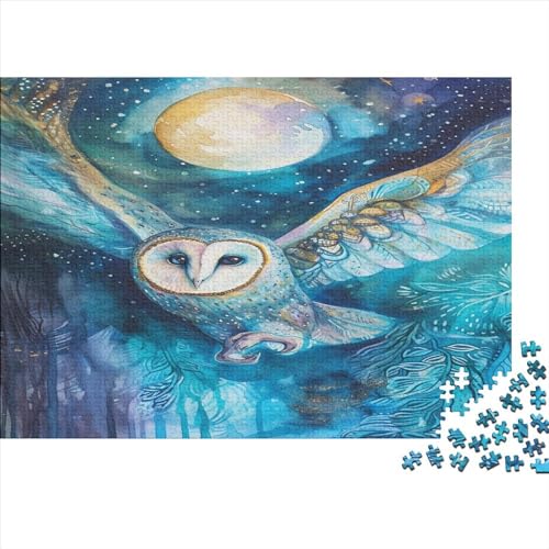 White Owl Puzzle für Erwachsene Puzzle 1000 Teile für Erwachsene anspruchsvolles Puzzlespiel Ganzes Puzzlespiel Für Frauen, Geschenke Für Männer 1000 Stück (75 x 50 cm) von NGCZL9FGD