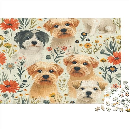 Yorkshire Terrier Puzzle für Erwachsene Puzzle mit 1000 Teilen für Erwachsene anspruchsvolles Puzzlespiel für Frauen, Geschenke für Männer 1000 Stück (75 x 50 cm) von NGCZL9FGD