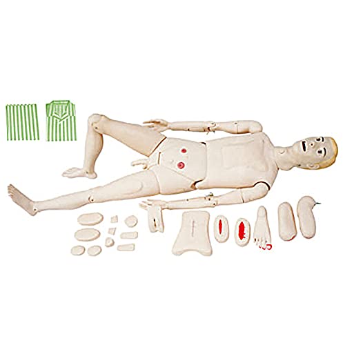 Multifunktionale Patientenpflegepuppe aus PVC-Material, Demonstrationspuppe, lebensgroß, männlich, für die Grundausbildung in der Krankenpflege von NGFG-JQB