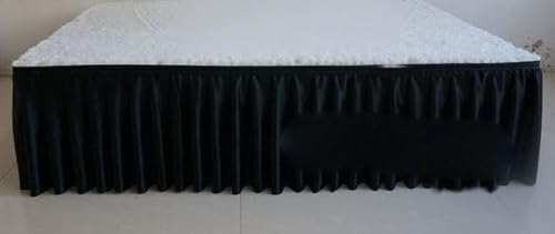 Bankett-Tischrock, Hochzeits-Hintergrund für Tischdecke, Tischdecke, Hochzeit, Bühnentisch, Sockelleiste, Dekoration, 50 cm x 300 cm, Schwarz von NGHRDGD