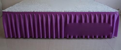 Bankett-Tischrock, Hochzeits-Hintergrund für Tischdecke, Tischdecke, Hochzeit, Bühnentisch, Sockelleiste, Dekoration, H 30 cm x L 300 cm, Violett von NGHRDGD